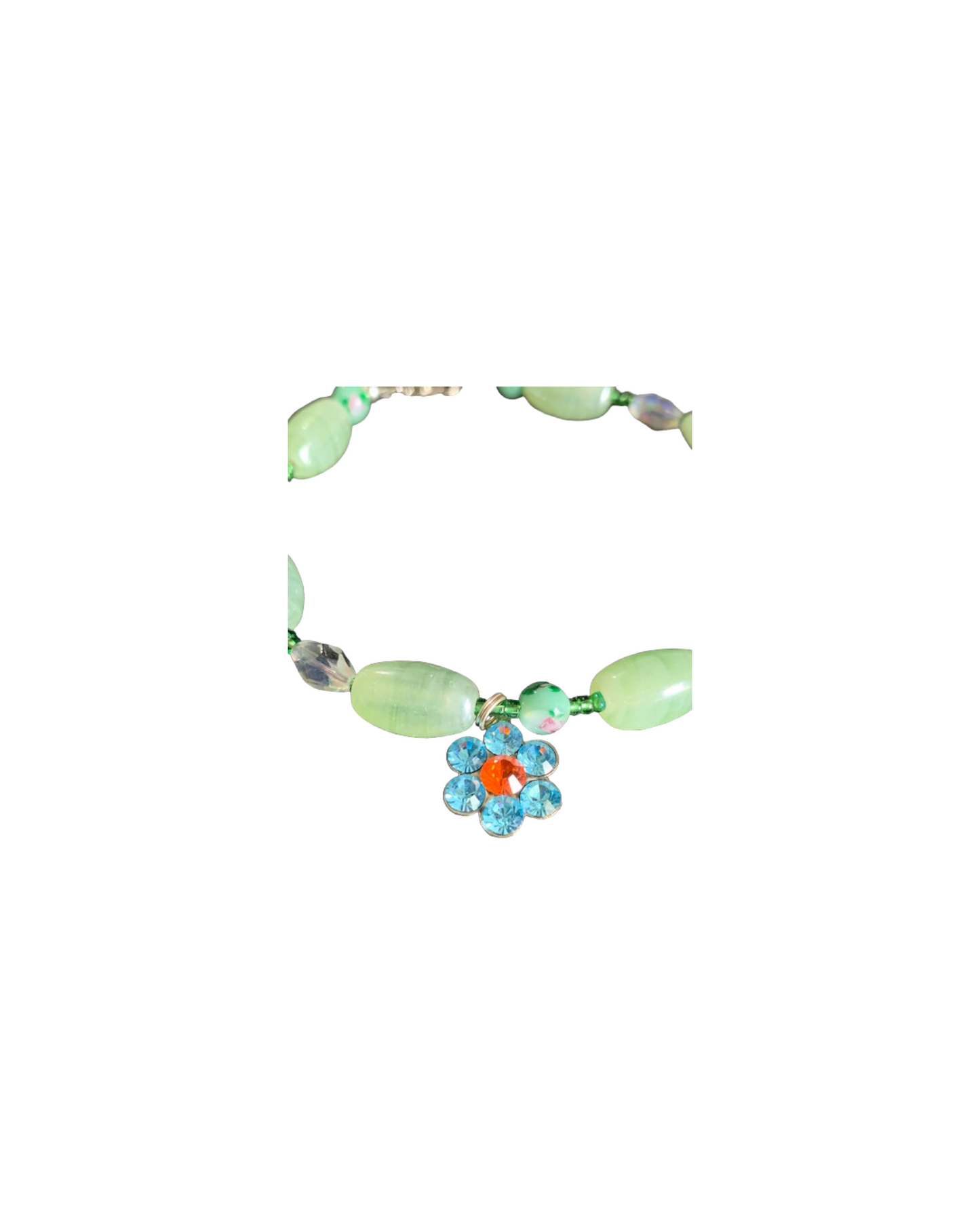 Blue flower bracelet - Plus size