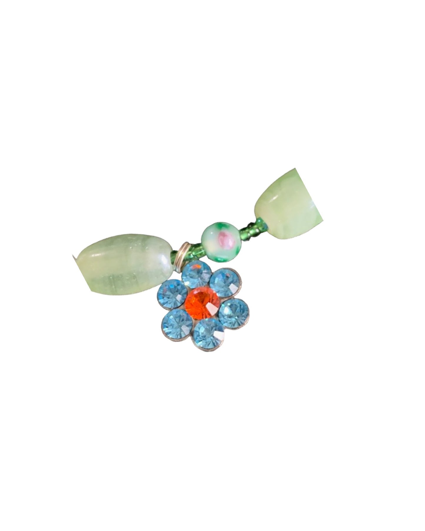 Blue flower bracelet - Plus size