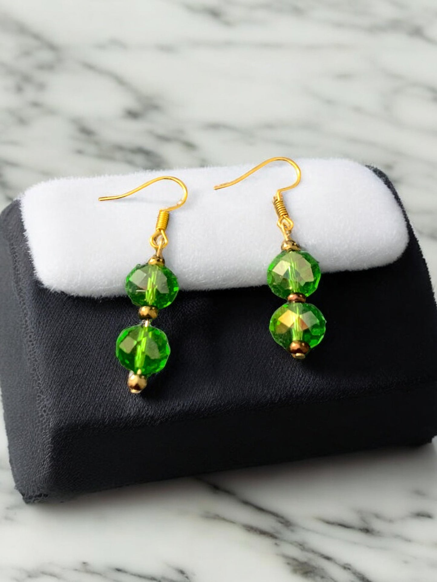 Emerald color earrings