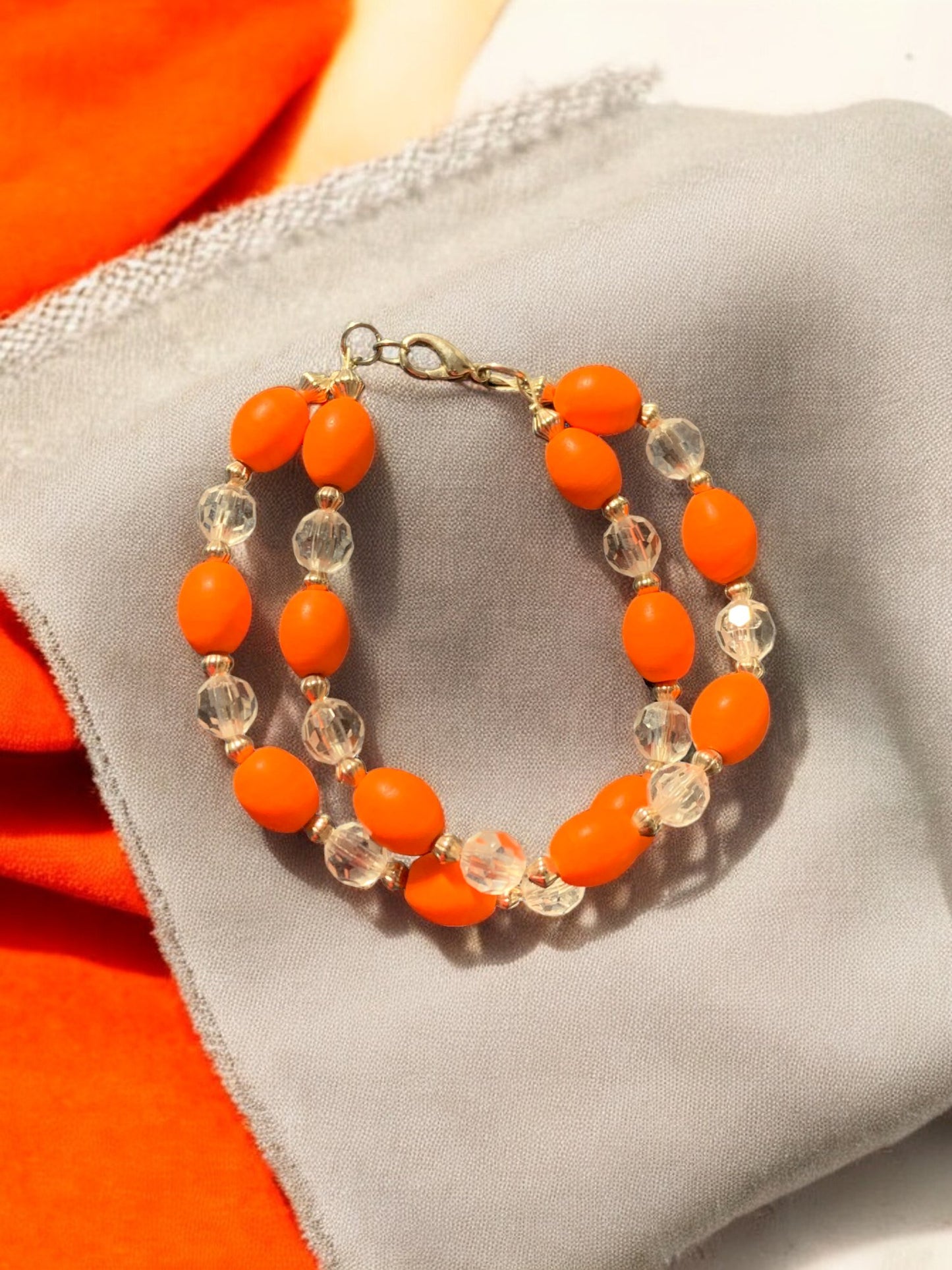 Orange double bracelet