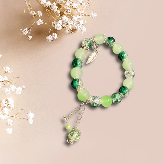 Crackle Green Bracelet