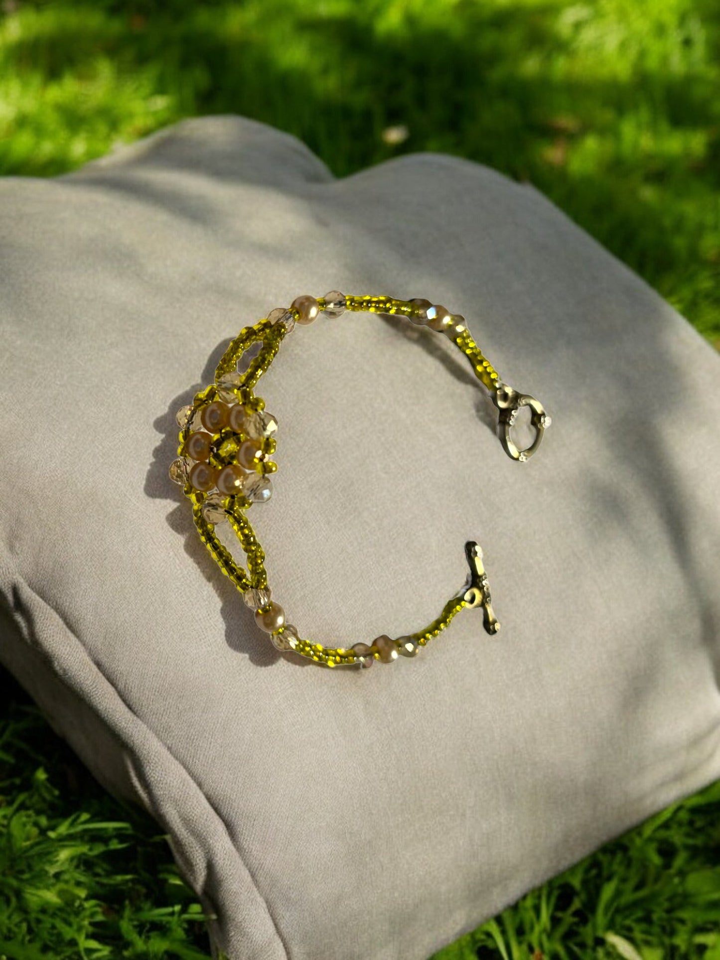 Yellow flower bracelet