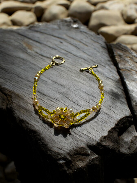 Yellow flower bracelet