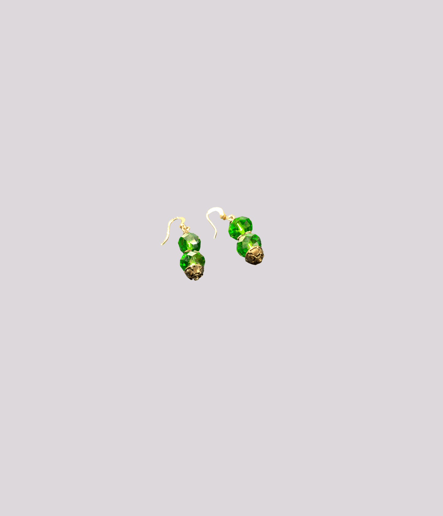 Emerald color earrings