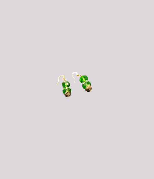 Emerald color earrings