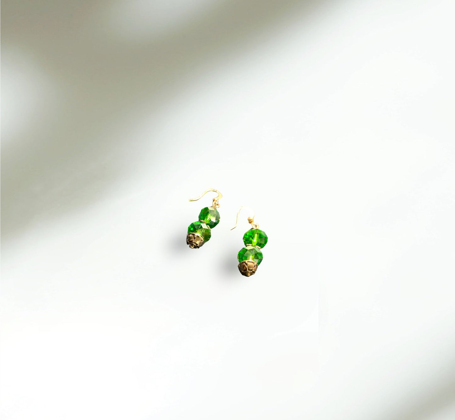 Emerald color earrings