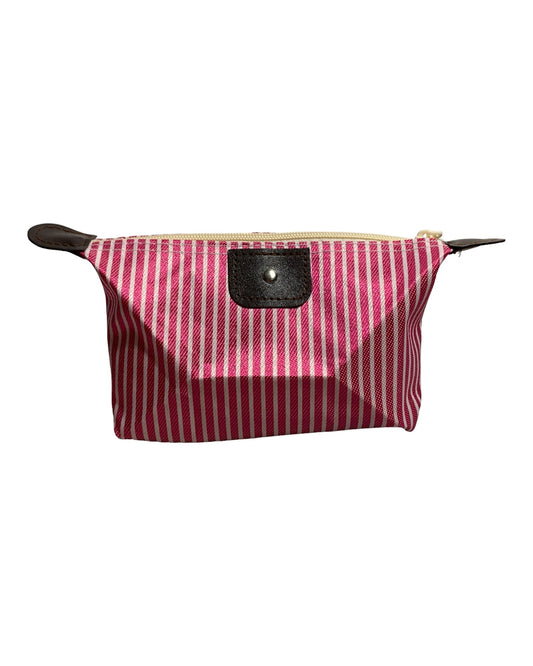 Striped Dumpling Makeup Bag, Large Capacity Foldable Cosmetic Bag, Travel Storage Bag