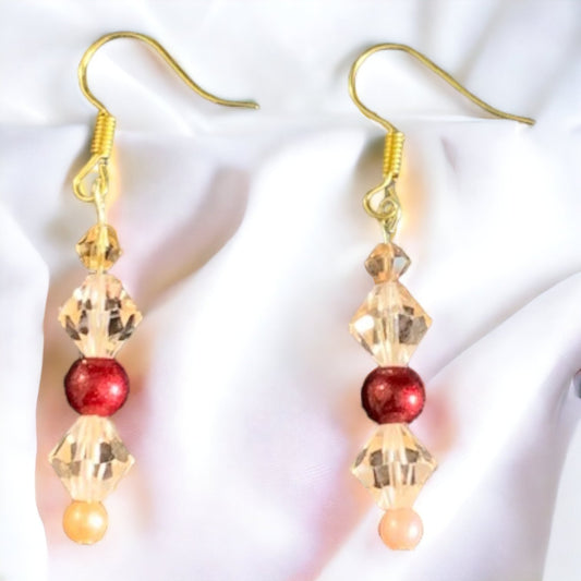 Simply peachy earrings