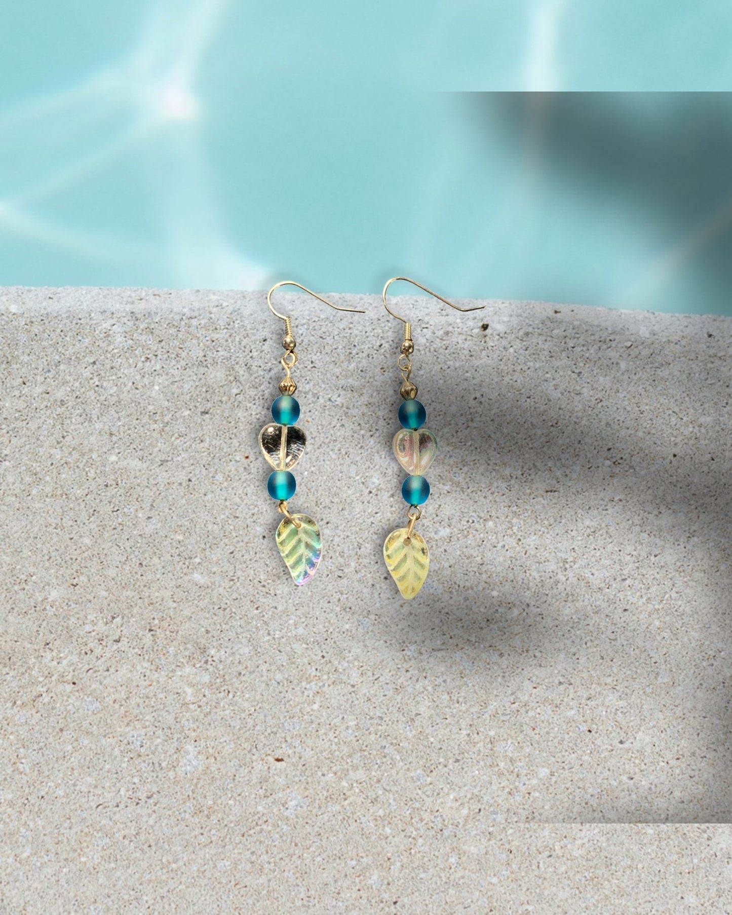 Teal color earrings