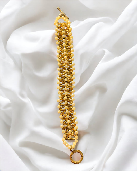 Yellow weaved bracelet