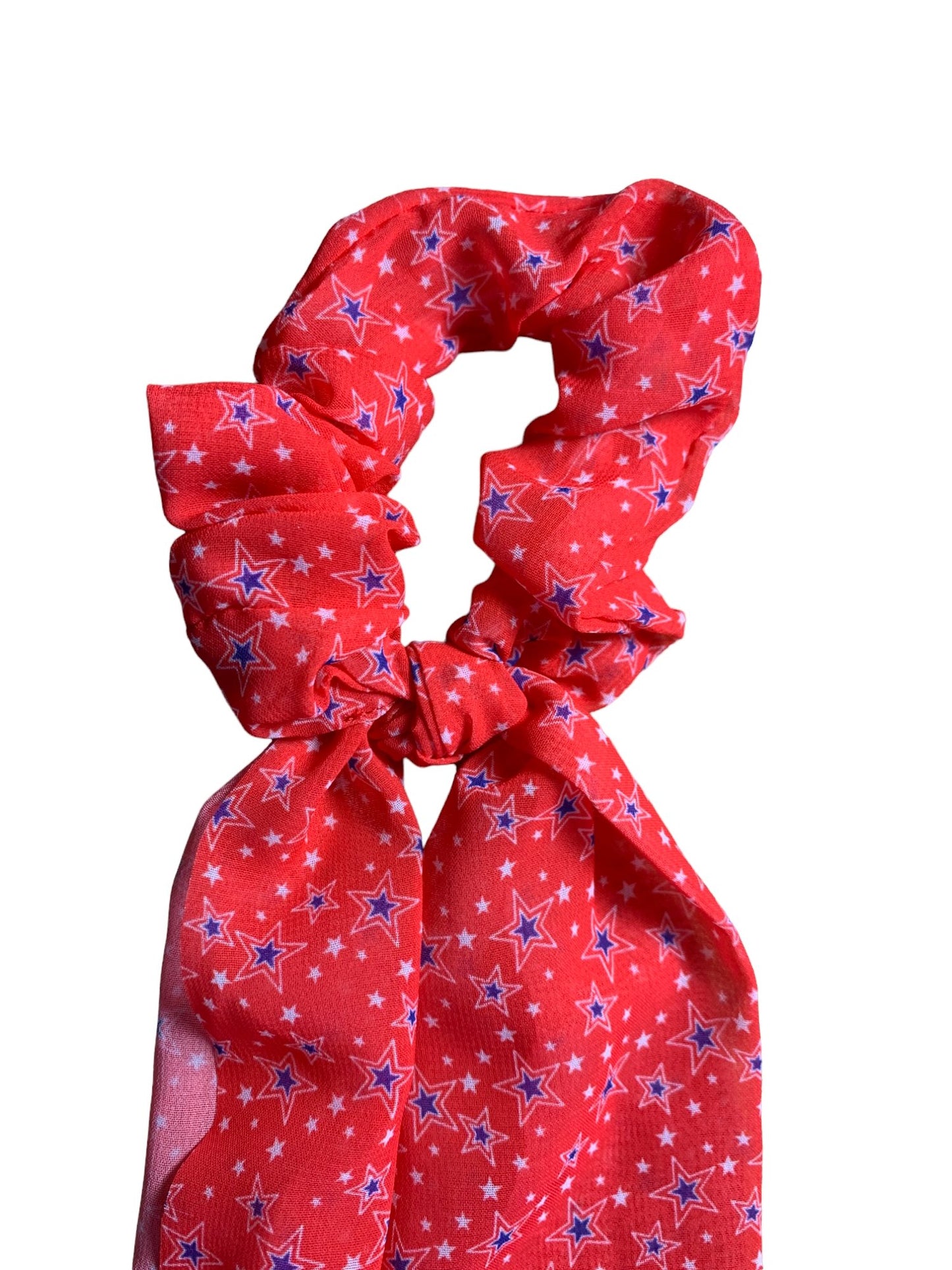 Red hair scarf scrunchie