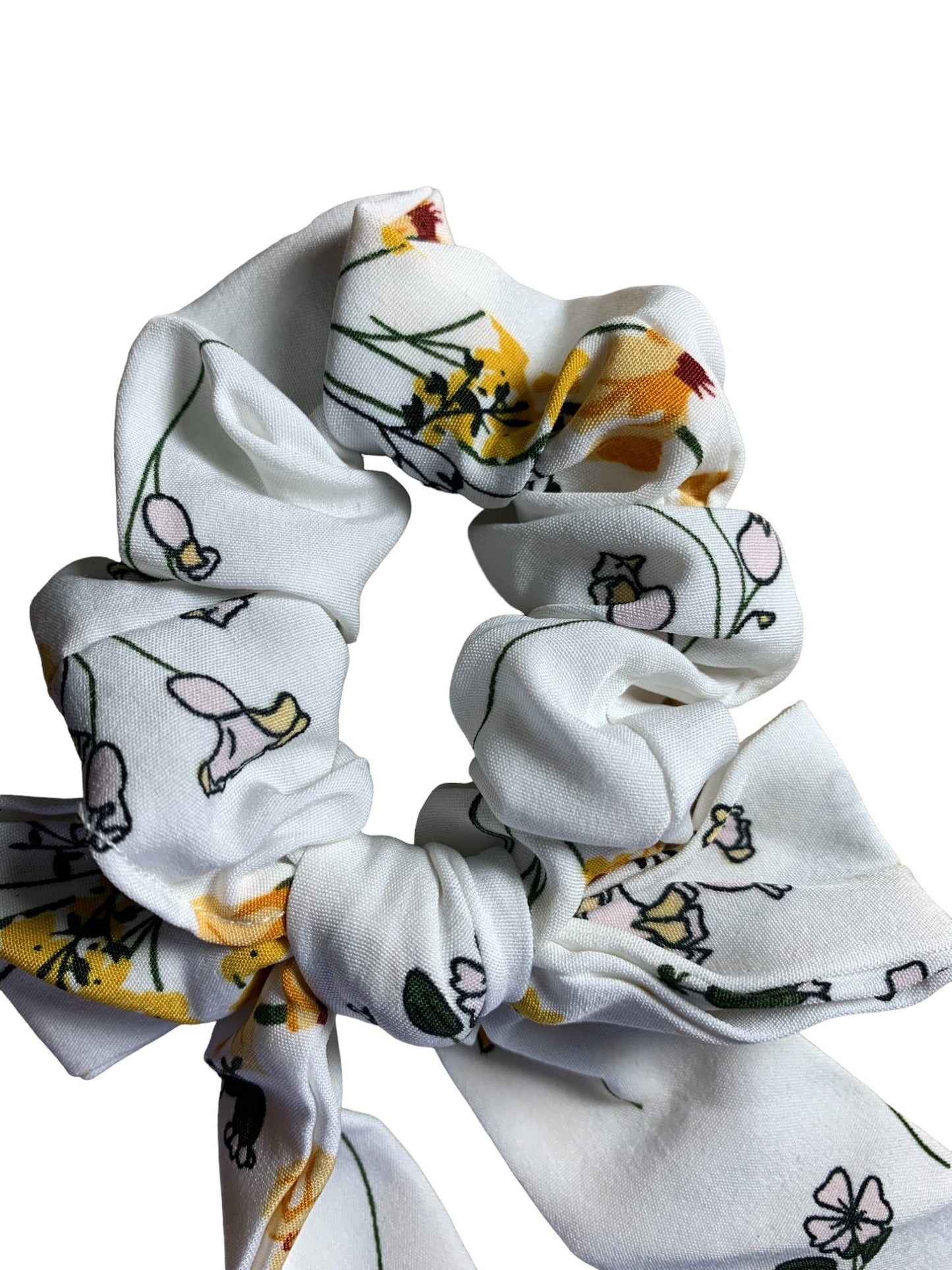 Hair scarf scrunchie - white