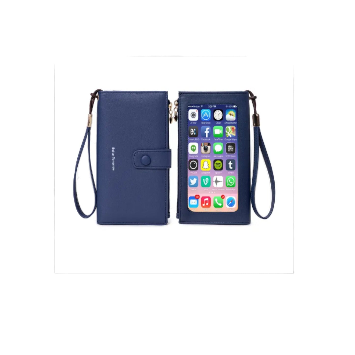 Multifunctional PU Women's RFID Travel Wallet, Touch Screen Phone Bag, Women's Clutch Bag With Wrist